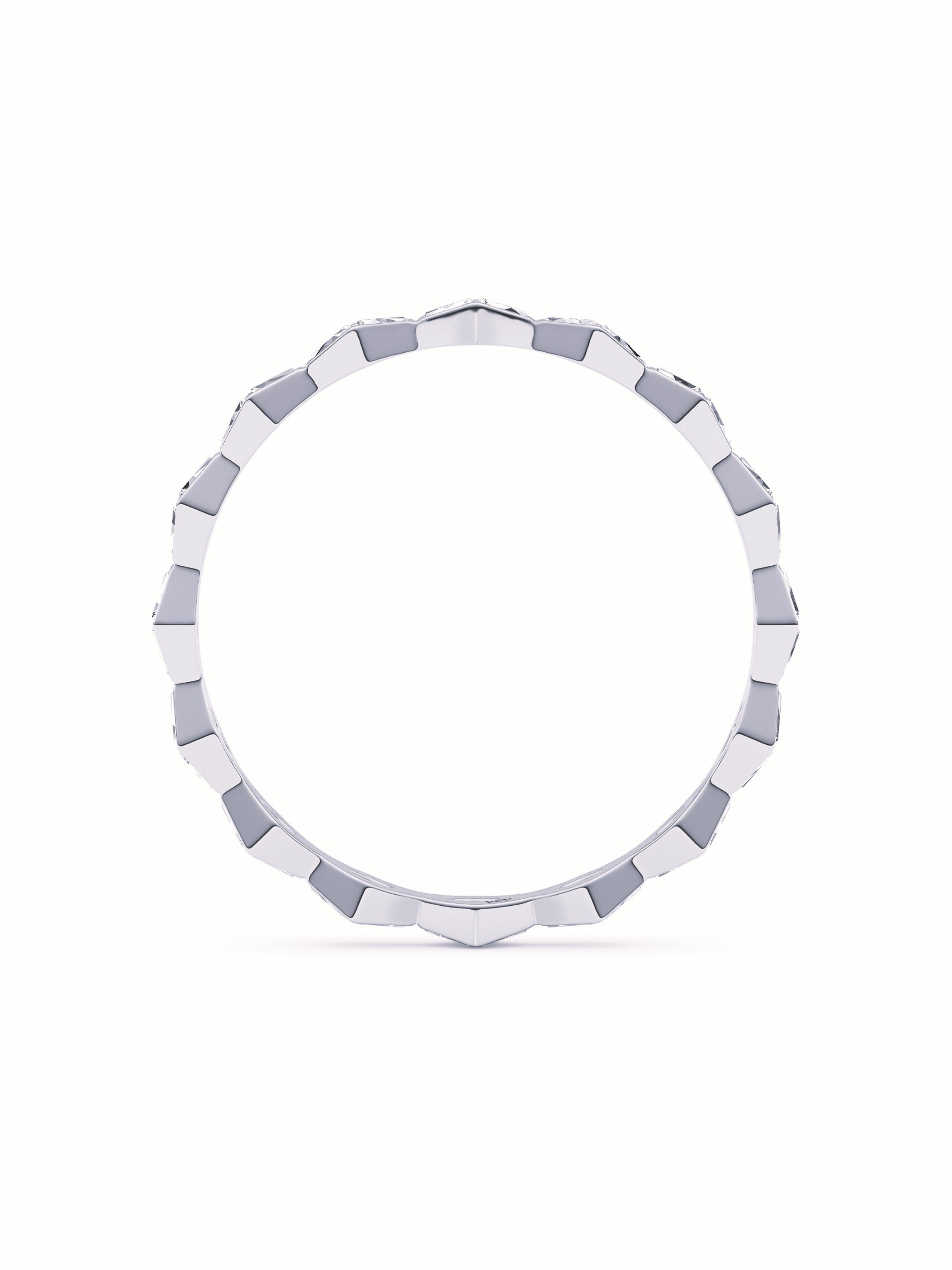 ENDLSS LOVE Wedding Band - Full Circle Diamonds ~ 3.2mm wide