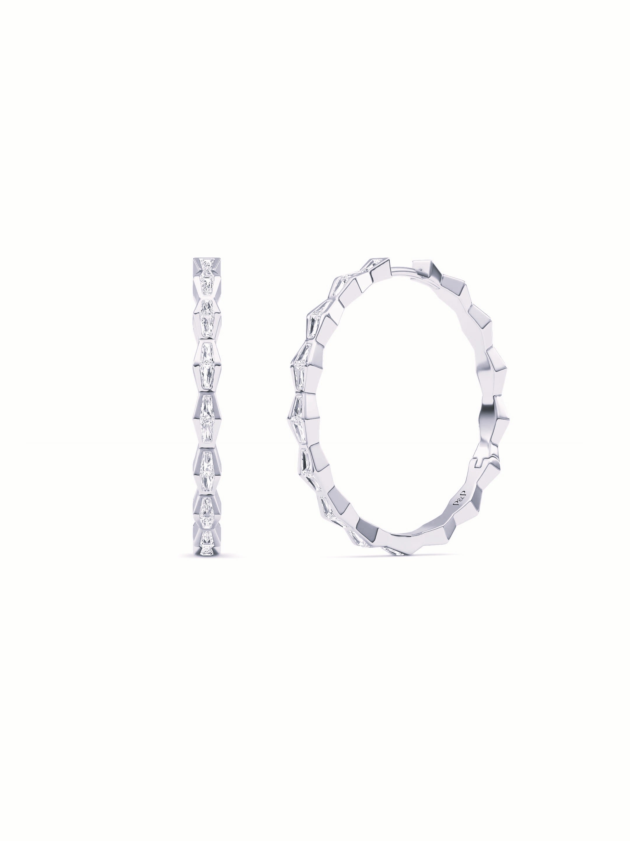 ENDLSS LOVE Hoop Earrings ~ Diamond - Accented