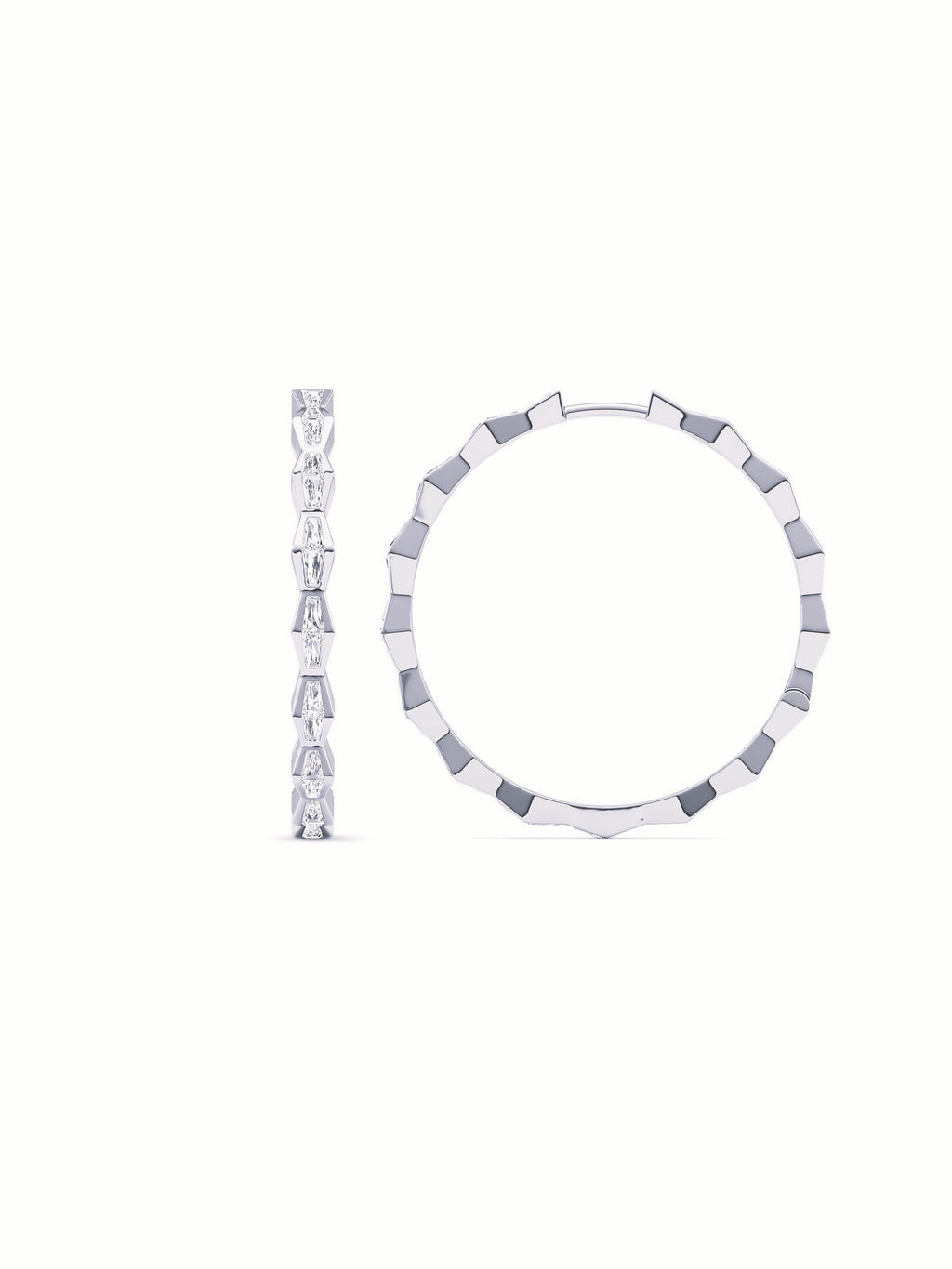 ENDLSS LOVE Hoop Earrings ~ Diamond - Accented