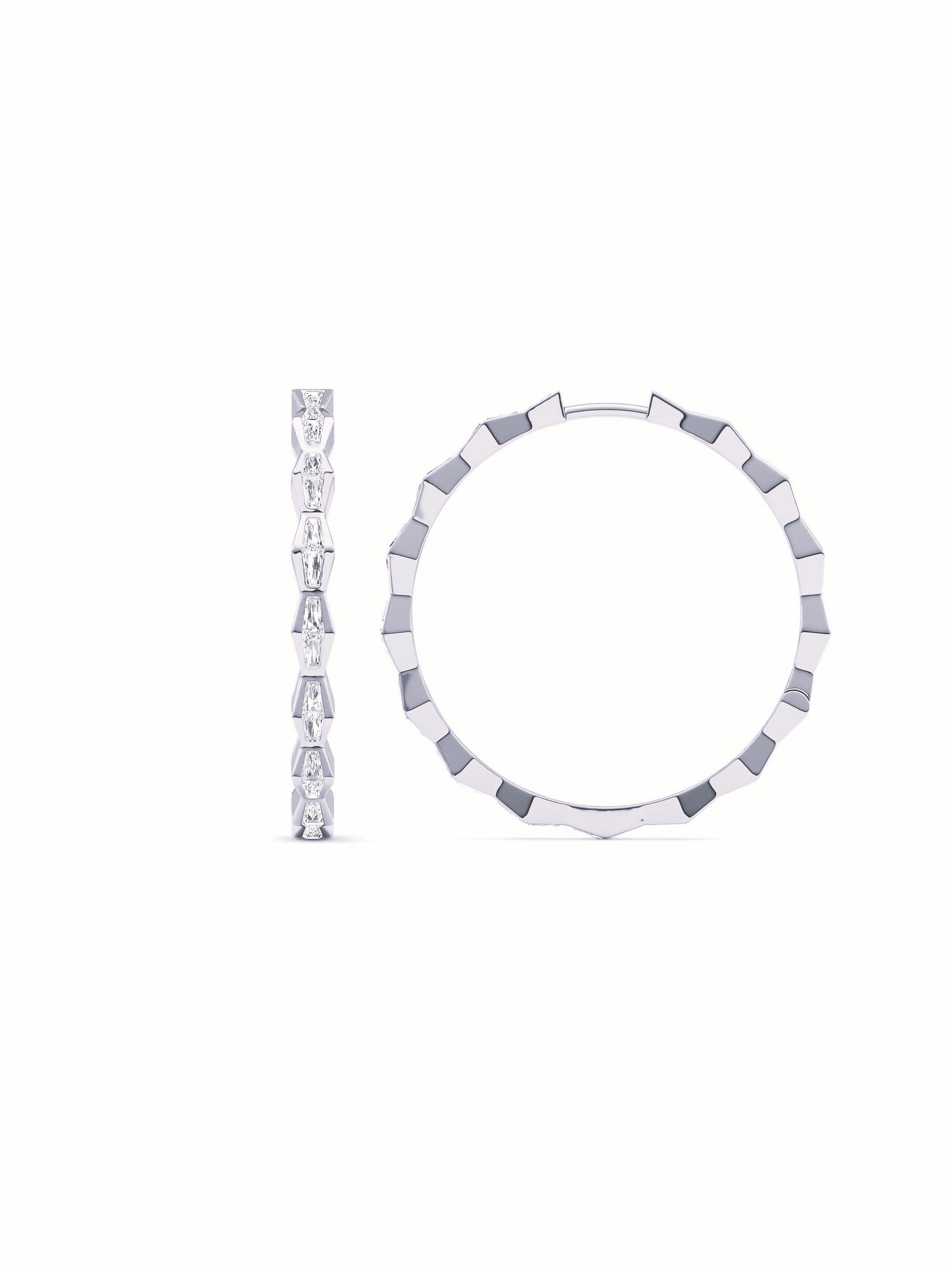 ENDLSS LOVE Hoop Earrings ~ Diamond - Accented