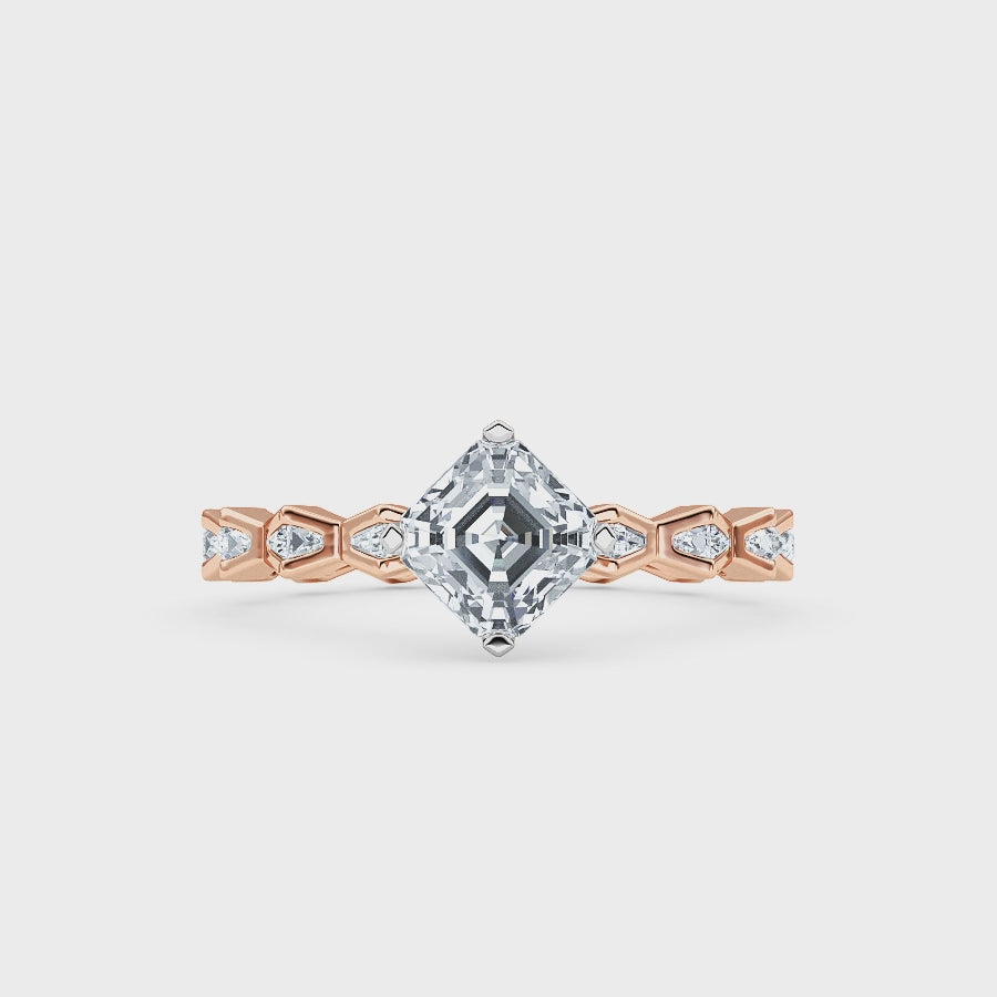 ENDLSS LOVE Solitaire Ring ~ Diamonds Accented