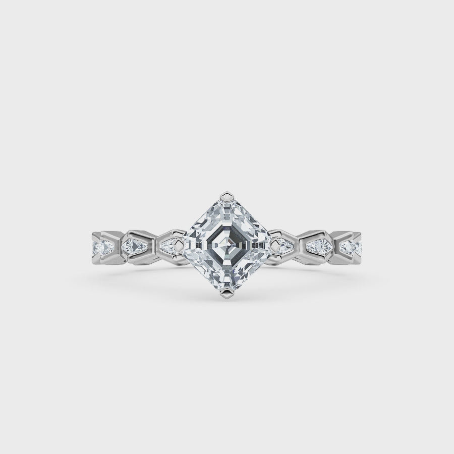ENDLSS LOVE Solitaire Ring ~ Diamonds Accented